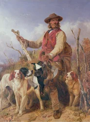 Garde-chasse avec des chiens